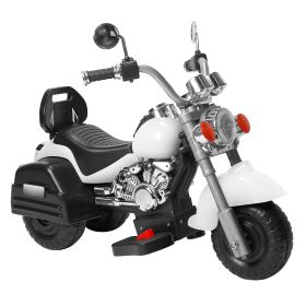 3 Wheels Motorcycle For Kid Aged 3-6 Electric Rechargeable Ride On Children Trike LED Light Music Motorcycle (Option: White)