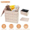 2Pcs 56L Collapsible Storage Bins With Dustproof Lid Waterproof Interior Bag Handle Stackable Storage Box Container Utility Organizer Crate For Campin