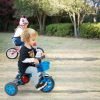 Kid Tricycle Bicycle 3 Wheel Toddler Bike Indoor Outdoor Pedal Bike For Children Aged 3 To 5 w/ Light & Music