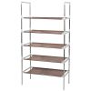 5 Tiers Shoes Rack Shelves 15 Pairs Shoes Storage Organizer Stand Tower Stackable Shoe Holder