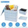 2Pcs 30L Collapsible Storage Bins With Dustproof Lid Waterproof Interior Bag Handle Stackable Storage Box Container Utility Organizer Crate For Campin