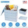 2Pcs 30L Collapsible Storage Bins With Dustproof Lid Waterproof Interior Bag Handle Stackable Storage Box Container Utility Organizer Crate For Campin