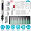 Electric Engraving Pen with 33Pcs Burr Bits 5Pcs Stencils 3 Gears Speed Rechargeable Cordless Professional Engraver Etching Machine For Jewelry Glass