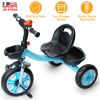 Children\'s Tricycle Bicycle 3 Wheel Toddler Bike W/ Two Boxes Big Seat For 1 to 6 Years Old Boys And Girls